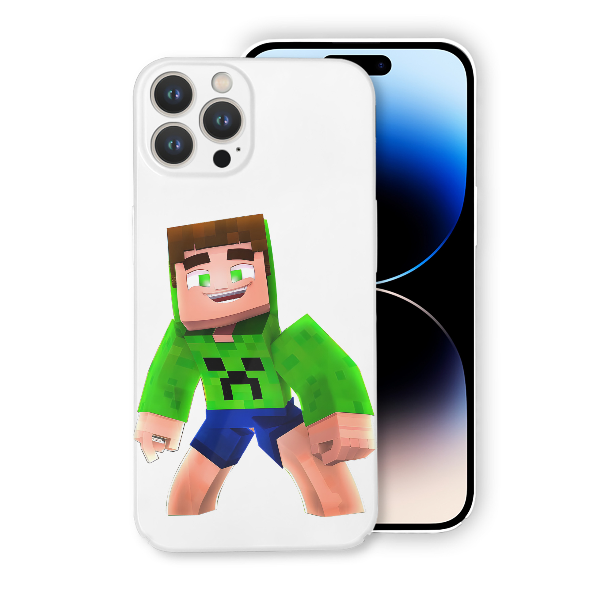 （画像用） マインクラフト ブロックの世界 Minecraft MC Block world 【iPhone 14シリーズ対応】ハードケース